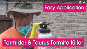 applying termidor and taurus termiticide