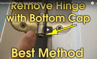 remove door hinge with cap