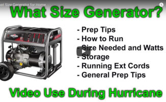 what size generator for home use
