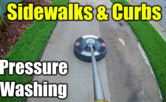 pressure washing concrete sidewalks