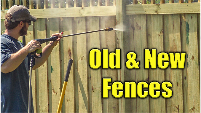 pressure washing fences