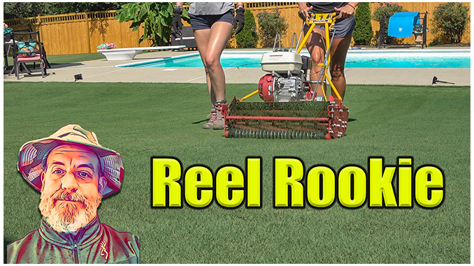 REEL MOWING BERMUDA LAWN