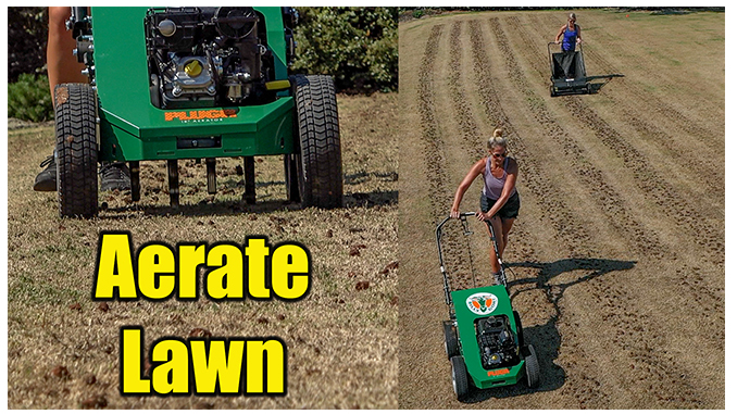 aerating bermuda lawn