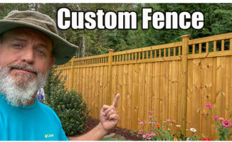 custom built wood fence