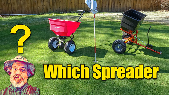tow behind spreader vs push spreader