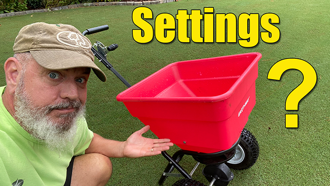 lawn spreader settings