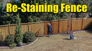 staining wood fence with graco sprayer