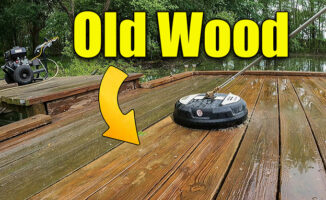 pressure washing old wood decks