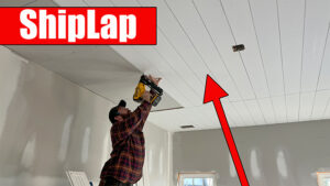 how to shiplap ceiling