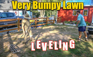leveling bumpy lawn