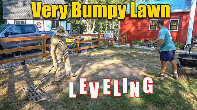 leveling bumpy lawn